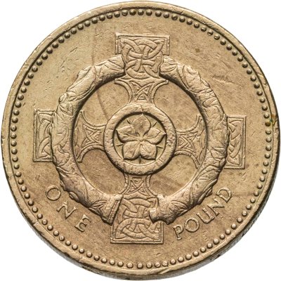 купить Великобритания 1 фунт (pound) 2001 Кельтский крест
