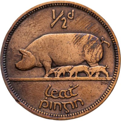 купить Ирландия 1/2 пенни (penny) 1937