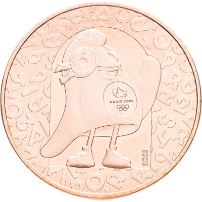 купить Франция 1/4 евро (euro) 2023 "Олимпийские игры в Париже 2024 - Талисман"