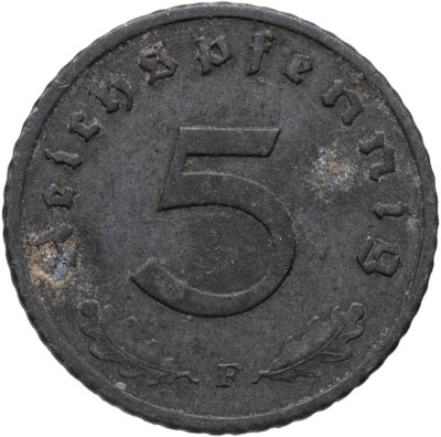 купить Германия, Третий рейх 5 рейхспфеннигов 1941, "F"