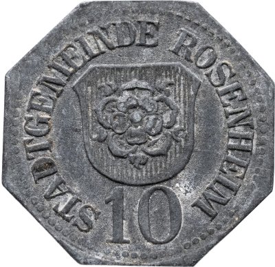 купить Германия "Розенхайм" 10 пфеннигов 1917 нотгельд