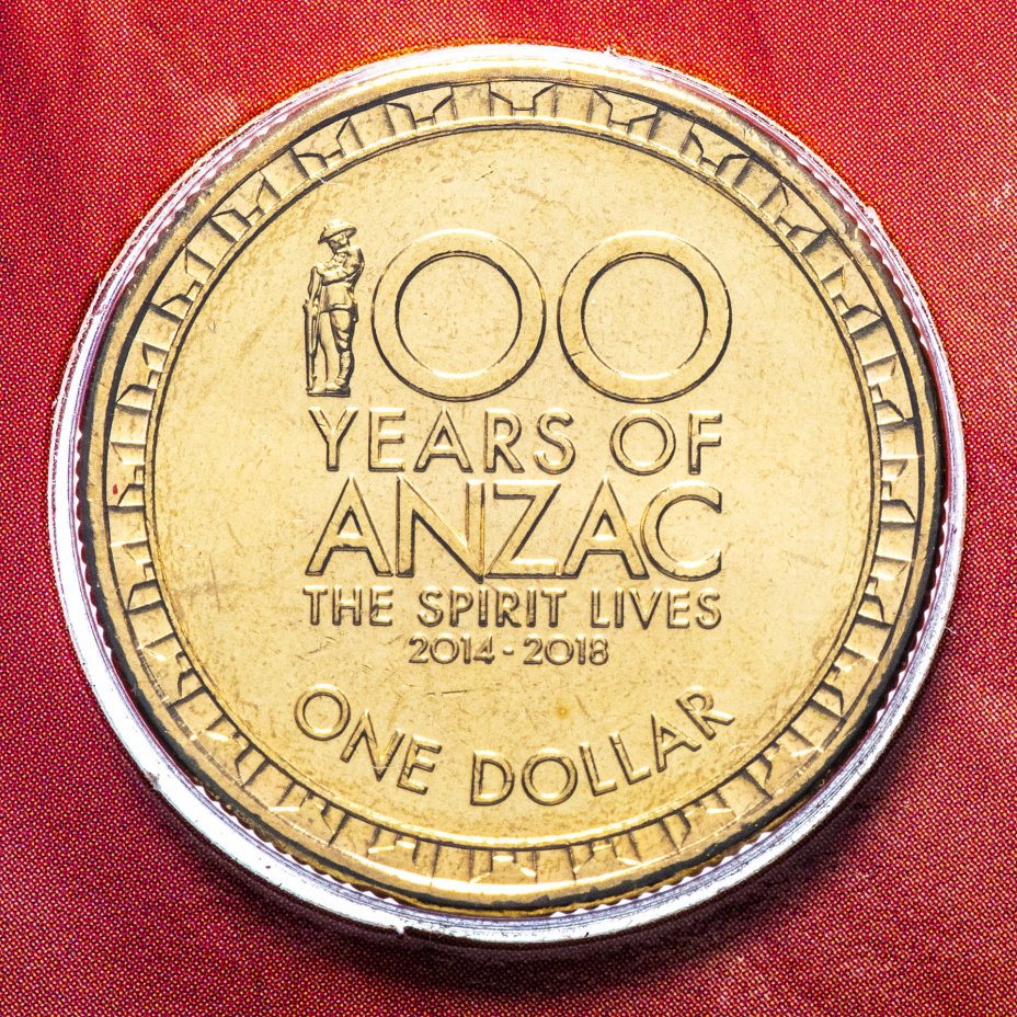 купить Австралия 1 доллар (dollar) 2016 "100 лет АНЗАК" (в конверте, с маркой)