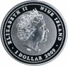 Купить Ниуэ 1 доллар 2009 "Новый год - Дед Мороз и Снегурочка"