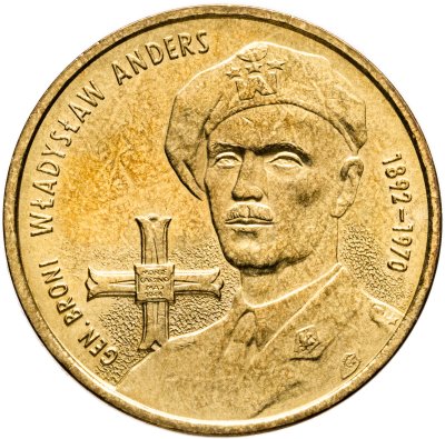 купить Польша 2 злотых 2002 "110 лет со дня рождения Владислава Андерса"