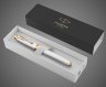 Купить Перьевая ручка Parker IM Premium F318 Pearl GT,перо: F, цвет чернил: blue, в подарочной упаковке., Лаки и смолы: лак, нержавеющая сталь, позолота, 2026 г.