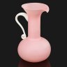 Купить Высокая интерьерная ваза (кувшин) нежного розового оттенка, Empoli  Art Glass Opaline, стекло, двухцветное, матовое, стекло, двухцветное, матовое, Италия, 1960-1980 гг.