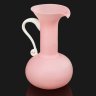 Купить Высокая интерьерная ваза (кувшин) нежного розового оттенка, Empoli  Art Glass Opaline, стекло, двухцветное, матовое, стекло, двухцветное, матовое, Италия, 1960-1980 гг.