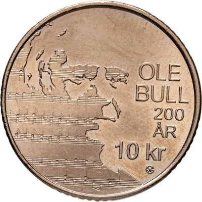 купить Норвегия 10 крон (kroner) 2010 "200 лет со дня рождения Оле Булла"