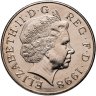 Купить Великобритания 5 фунтов (pounds) 1998 "50 лет принцу Чарльзу"