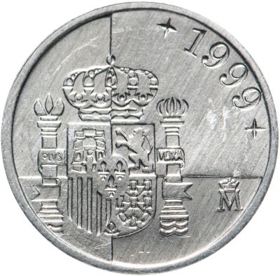 купить Испания 1 песета (peseta) 1999-2000 случайный год