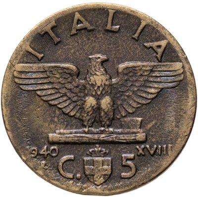 купить Италия 5 чентезимо (centesimi) 1940