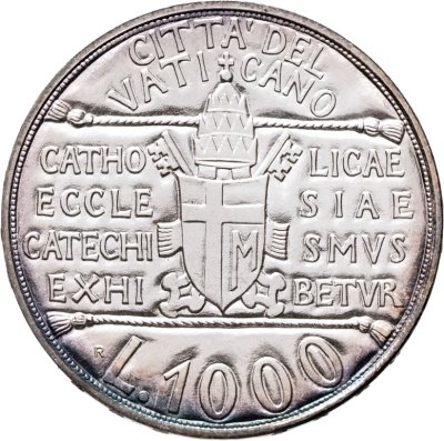 купить Ватикан 1000 лир (lire) 1993
