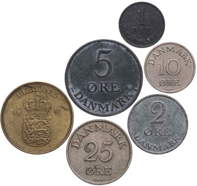 купить Дания годовой набор монет для обращения 1955 (6 шт.)