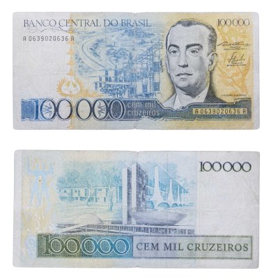 купить Бразилия 100000 крузейро 1985 Жуселину Кубичек