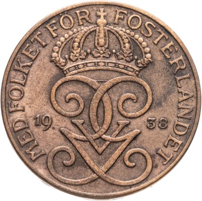 купить Швеция 5 эре (ore) 1938