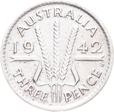 купить Австралия 3 пенса (pence) 1942 S знак монетного двора: "S" - Сан-Франциско