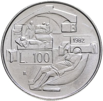 купить Сан-Марино 100 лир 1982 "Социальные достижения"