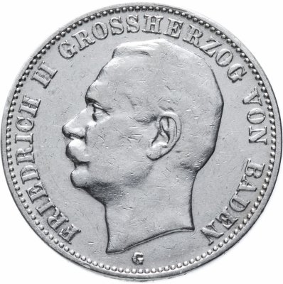купить Германская Империя (Баден) 3 марки 1908 "G"