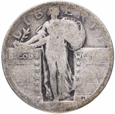 купить США 25 центов (квотер, 1/4 доллара, quarter dollar) 1916-1930 Standing Liberty Quarter