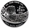 Купить Франция 1,5 евро (euro) 2005 Proof "Жюль Верн. «С Земли на Луну из пушки  прямым путём за 97 часов 20 минут»"
