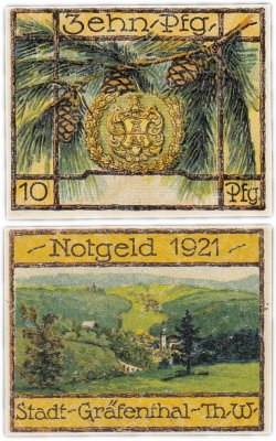 купить Германия (Тюрингия: Гревенталь) 10 пфеннигов 1921 (463.1а/B1) C#