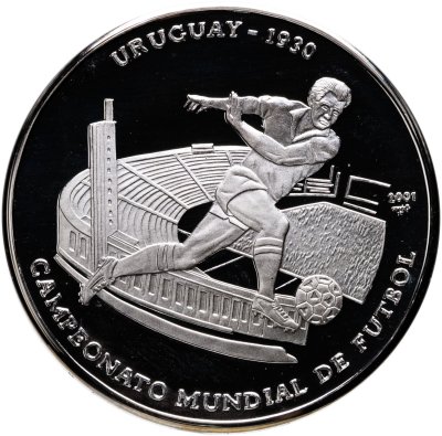 купить Куба 10 песо (pesos) 2001 Чемпионы мира по футболу 1930 - Уругвай