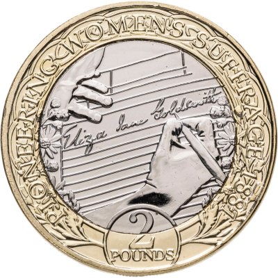 купить Остров Мэн 2 фунта 2021 "140 лет женскому избирательному праву - Элиза Джейн"