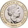 Купить Остров Мэн 2 фунта 2021 "140 лет женскому избирательному праву - Элиза Джейн"