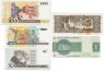 Купить Бразилия набор из 5 банкнот 1,  5, 50, 500 крузейро и 1000 крузадо 1962-1990