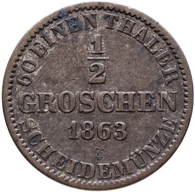 купить Ганновер 1/2 гроша 1863