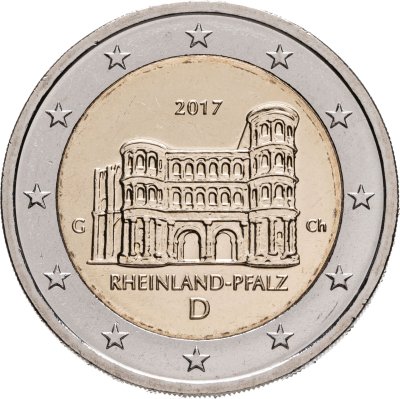 купить Германия 2 евро (euro) 2017 Федеральные земли: Рейнланд-Пфальц - Порта Нигра, знак монетного двора "G" - Карлсруэ
