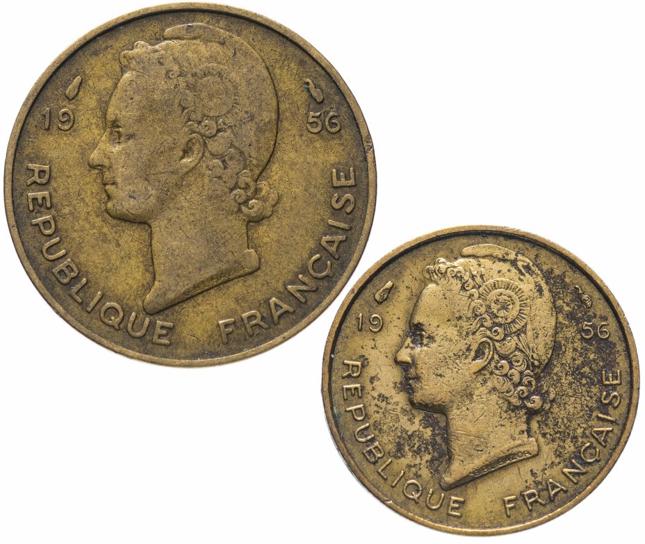 купить Тунис набор из 2-х монет 1956
