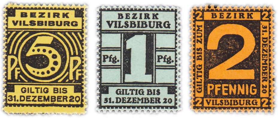 купить Германия (Бавария: Фильсбибург) набор из 3-х нотгельдов-марок 1920