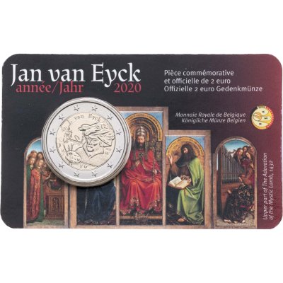 купить Бельгия 2 евро 2020 "Художник Ян ван Эйк", в блистере, надпись на голландском "BELGIË"