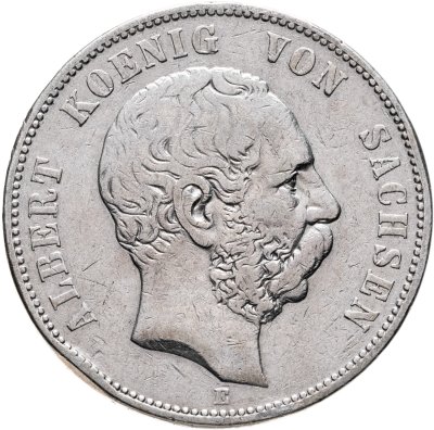 купить Германская империя, Саксония 5 марок (mark) 1875