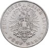 Купить Германская империя, Саксония 5 марок (mark) 1875