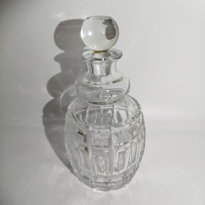 купить Графин с рельефным декором из набора для вина "Хмельной", автор А.А. Аствацатурьян, хрусталь, алмазная грань, Ленинградский завод художественного стекла (ЛЗХС), СССР, 1960-1970 гг.