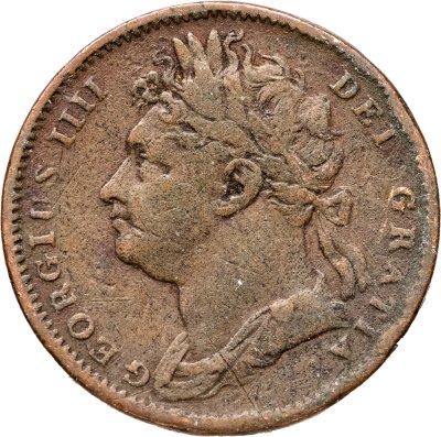 купить Великобритания 1 фартинг (farthing) 1825