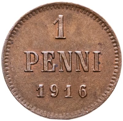 купить 1 пенни (penni) 1916 Российская Финляндия