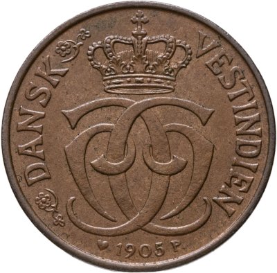 купить Датская Вест-Индия 1/2 цента (1/2 cents, 2 1/2 bit) 1905