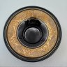Купить Конфетница, украшенная растительным орнаментом, VEB Kunst-glass, стекло, золочение, СССР, 1970-1990 гг.