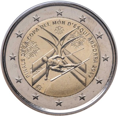 купить Андорра 2 евро 2019 "Горнолыжный спорт", в блистере