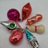 Купить Набор из 7 ёлочных игрушек в подборе, стекло, краска, СССР, 1960-1990 гг.
