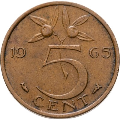купить Нидерланды 5 центов (cents) 1965