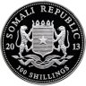 Купить Сомали 100 шиллингов (shillings) 2013 Дикий мир Африки - африканский слон