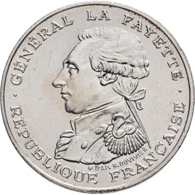 купить Франция 100 франков (francs) 1987 230 лет со дня рождения Жильбера Ла Файета