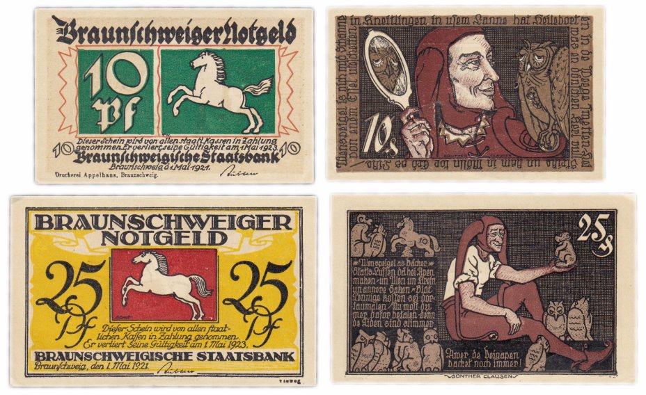 купить Германия (Брауншвейг: Бланкенбург) набор из 2-х нотгельдов 1921