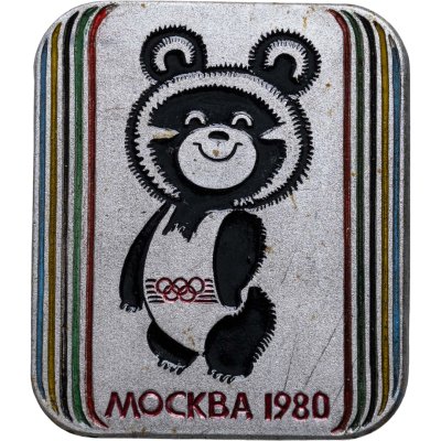 купить Значок Олимпийский мишка Талисман Олимпиада 80 (Разновидность случайная )