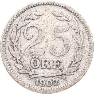 купить Швеция 25 эре (ore) 1902