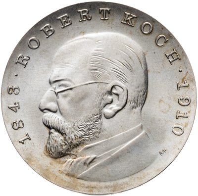 купить Германия (ГДР) 5 марок 1968 "125 лет со дня рождения Роберта Коха"